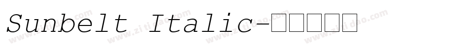 Sunbelt Italic字体转换